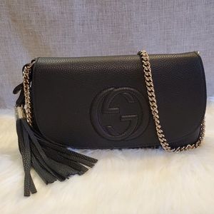 NWT GUCCI SHOULDER SOHO NERO CELLARIUS IN BLACK